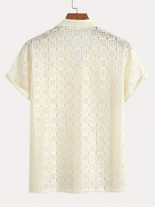 Lightweight Grid Pattern Shirt