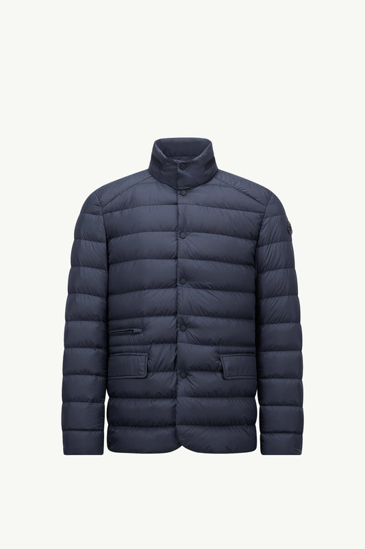 Carrelet Leather-Trimmed Down Blazer