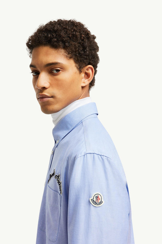 Embroidered Logo Oxford Cotton Shirt