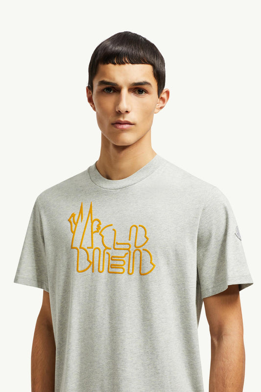 Curved Logo Cotton T-Shirt