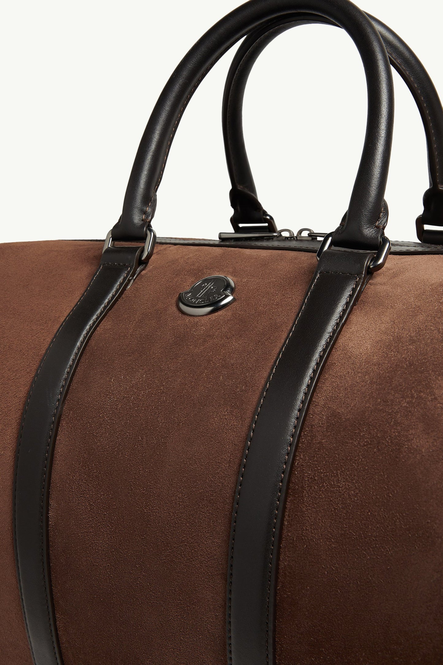 Tech Suede Leather-Trimmed Duffle Bag