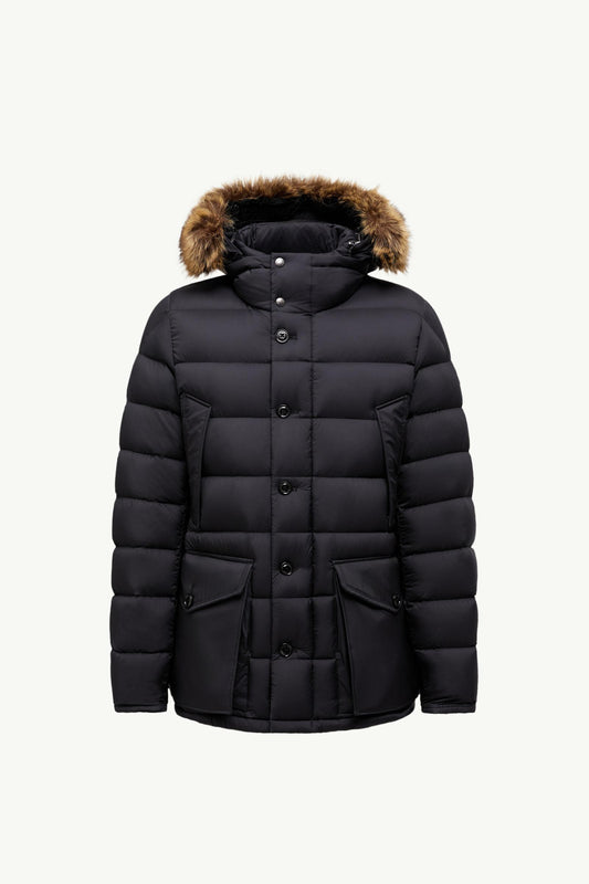 Clunye Hooded Mid-Length Down Jacket