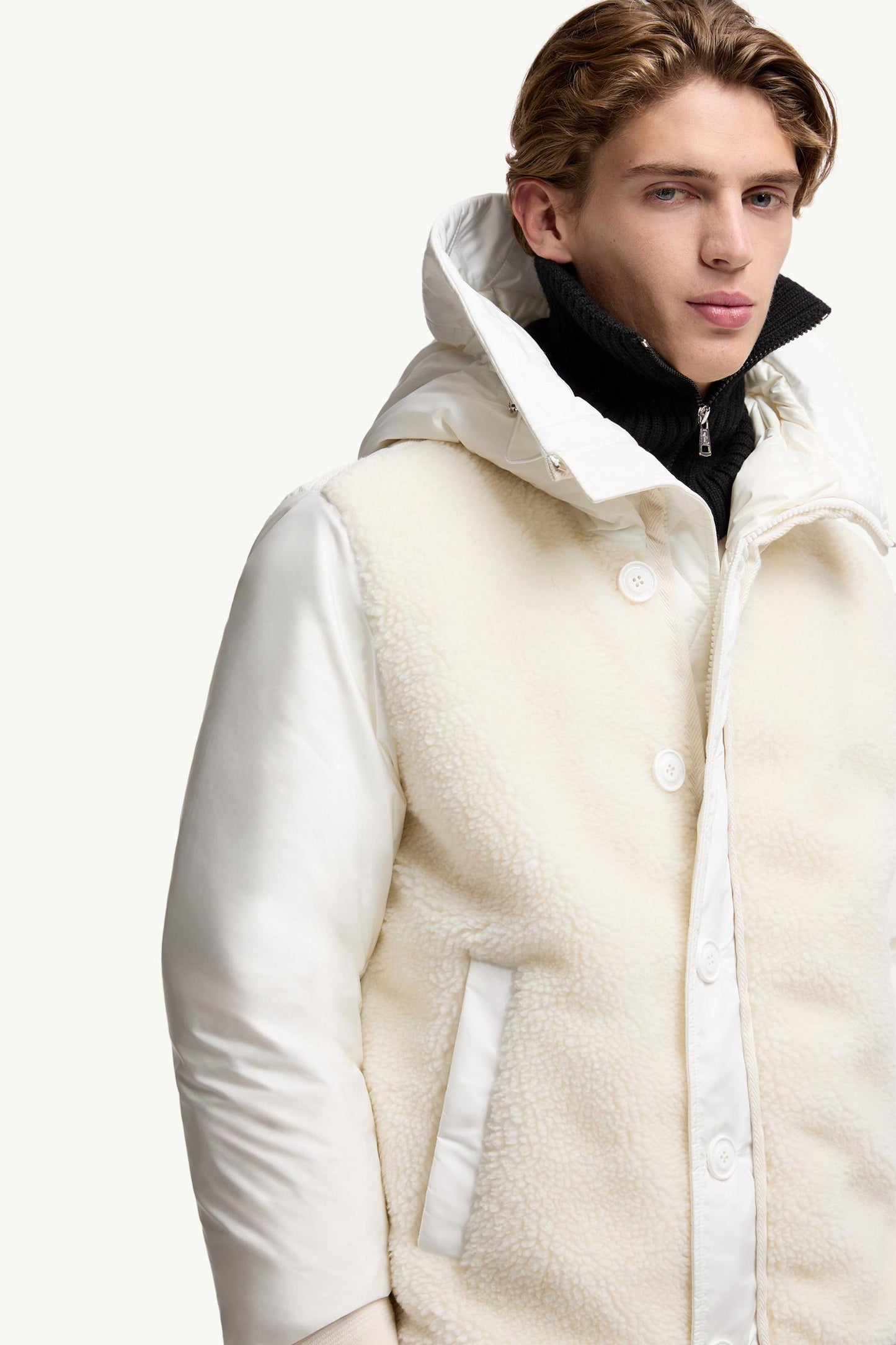 Auvurgne Hooded Teddy Short Down Jacket