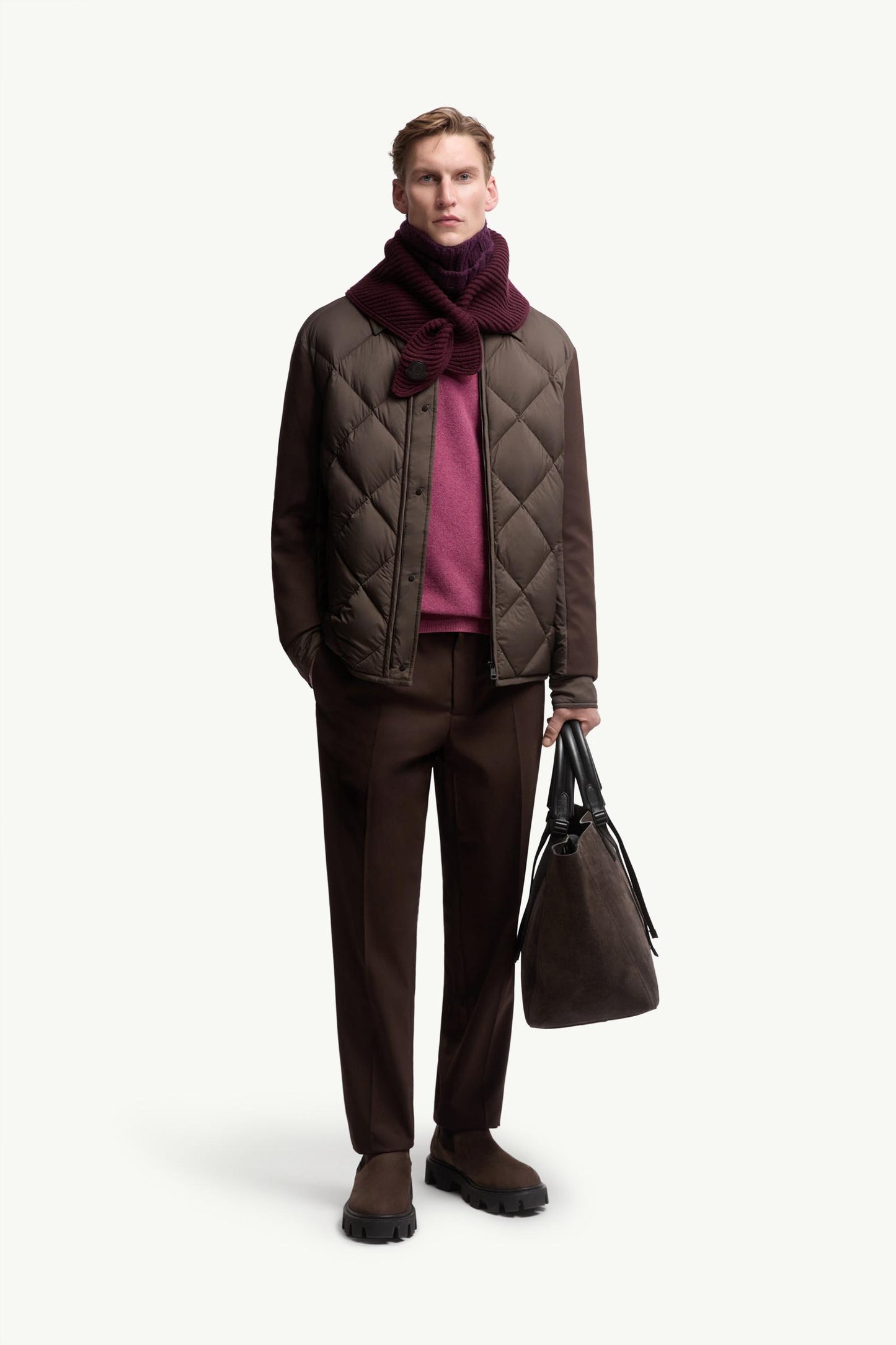 Aiguille Diamond-Quilted Down Shirt Jacket