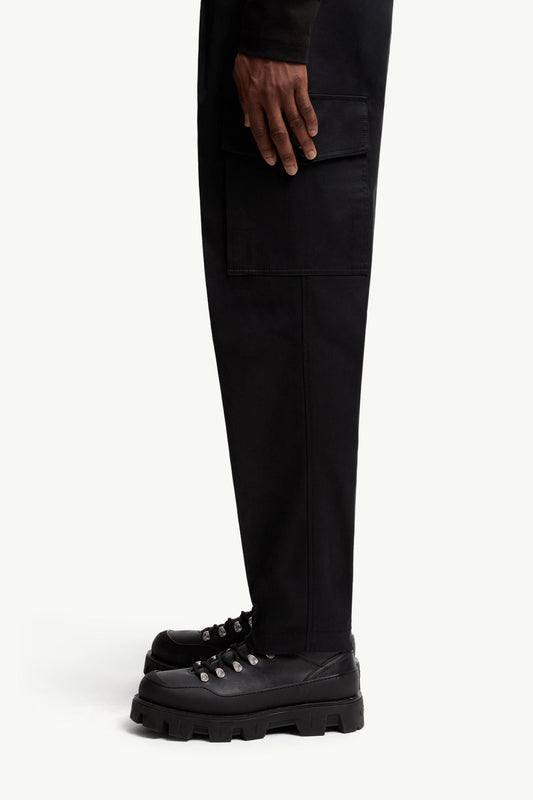 Cotton Gabardine Cargo Trousers