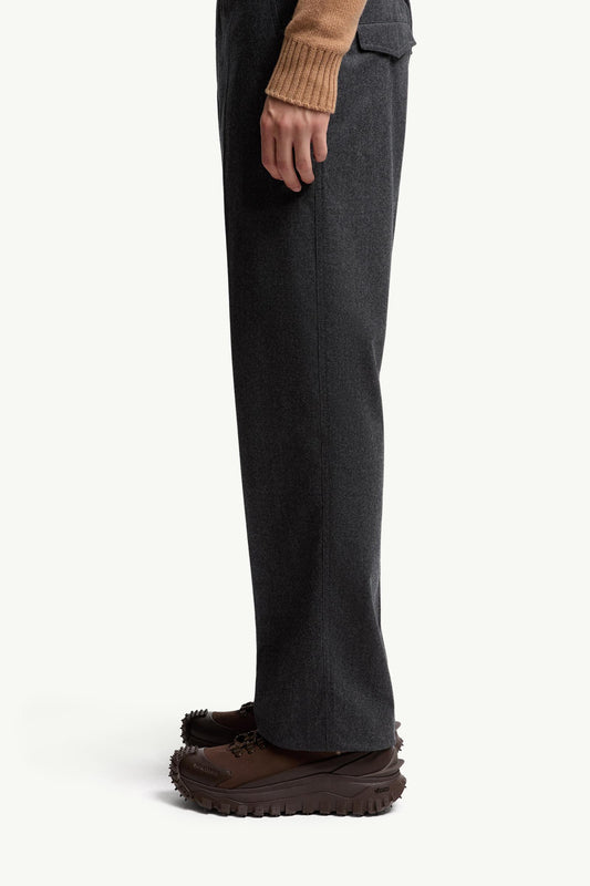 Wool Flannel Tailored Trousers