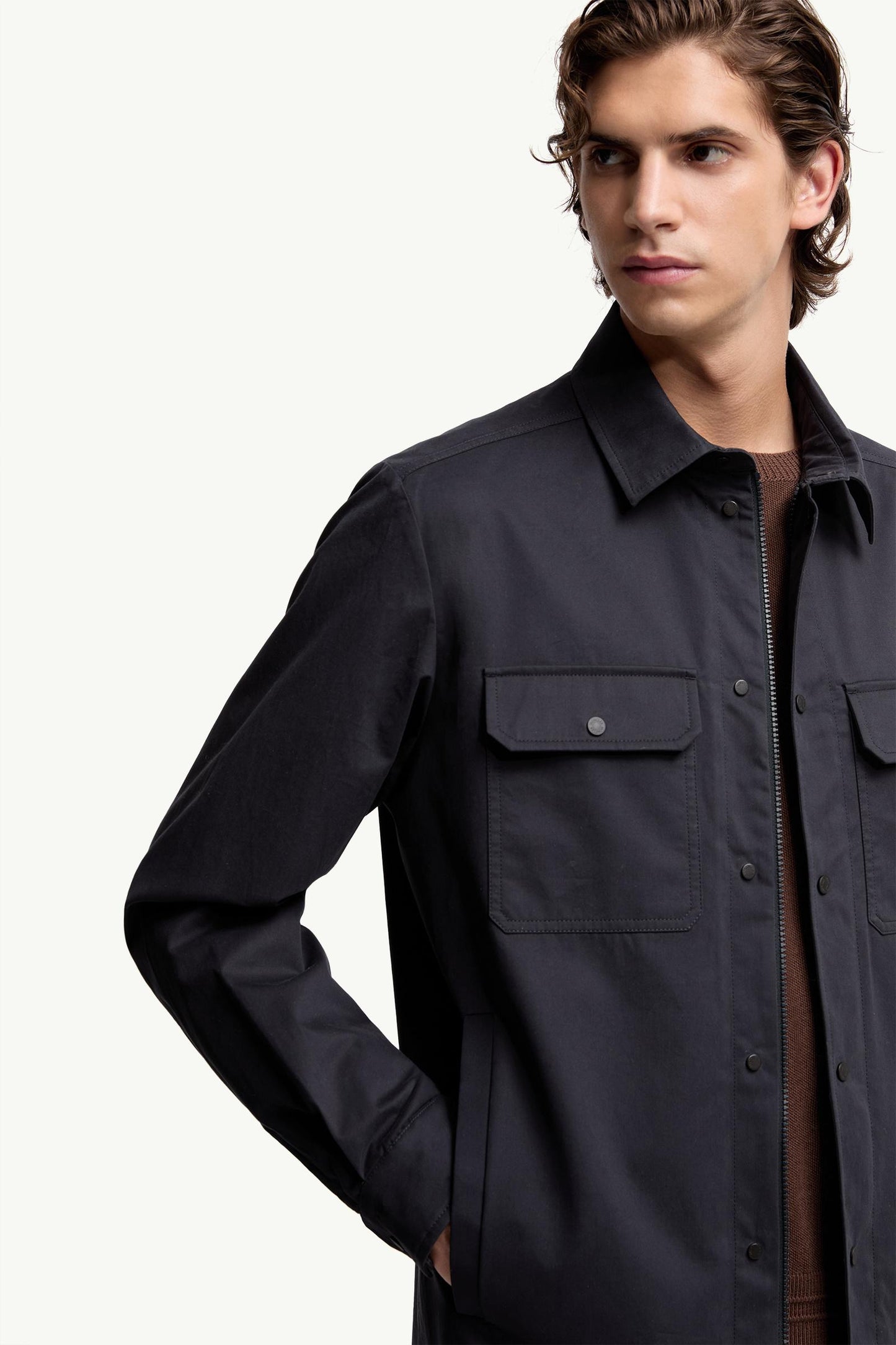 Cotton Gabardine Long Sleeve Shirt
