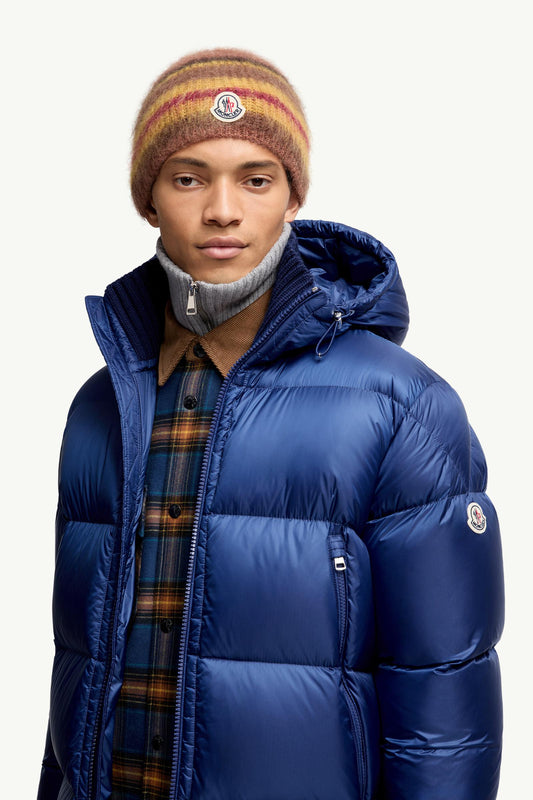 Striped Mohair Beanie