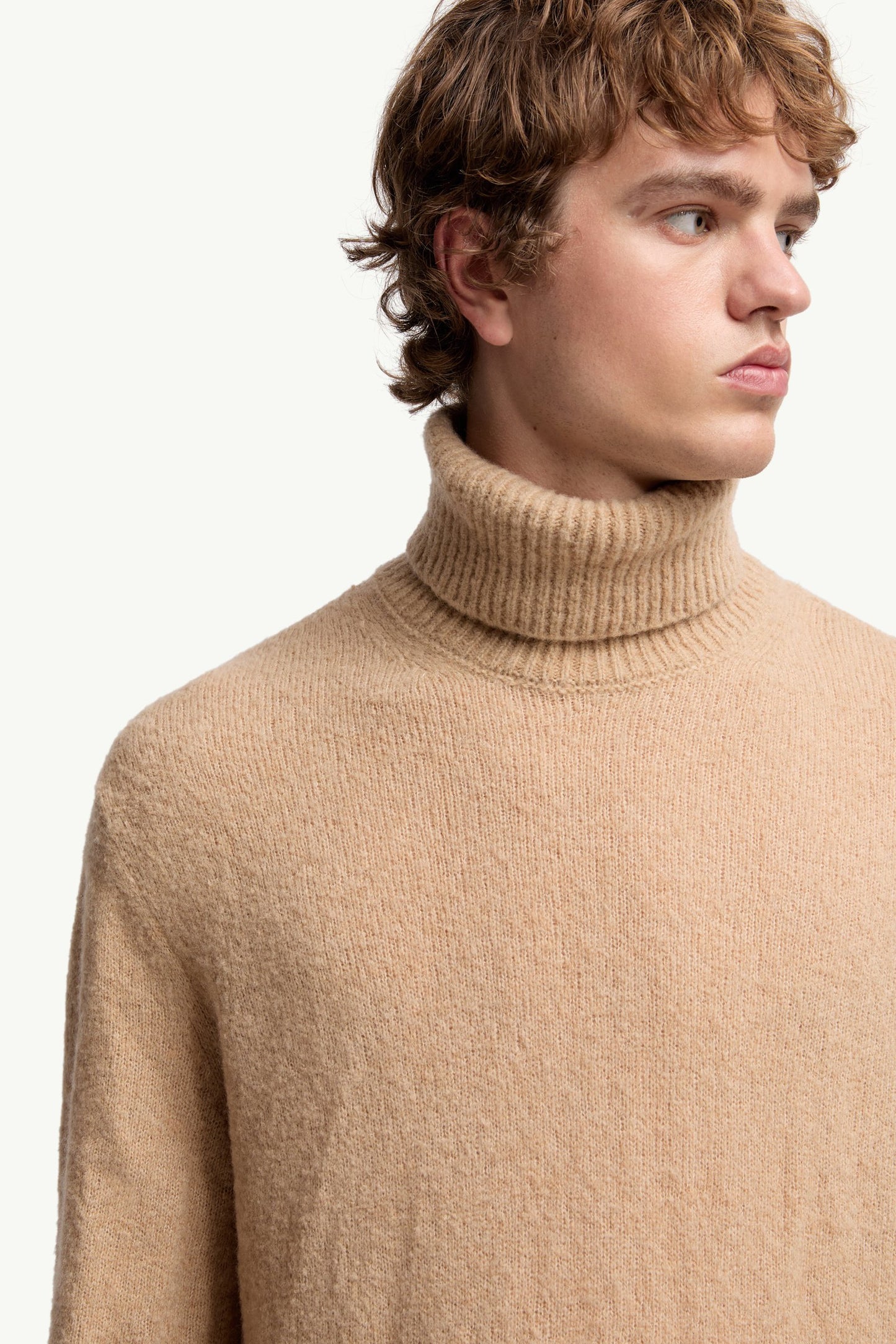 Wool Blend Polo Neck Jumper