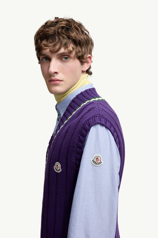 Wool & Cotton V-Neck Gilet