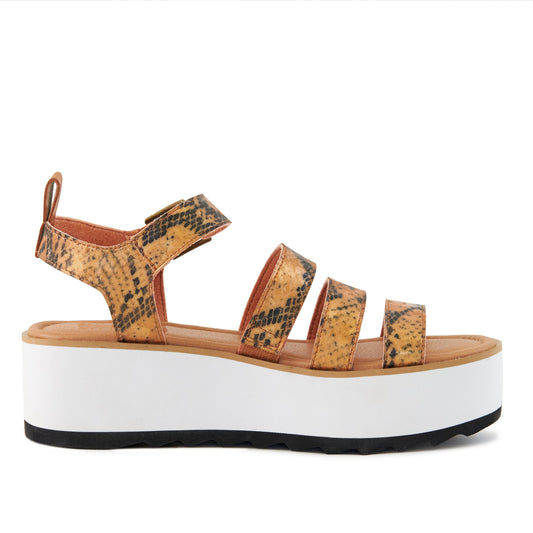 Women's Platform Sandal Kauai Snake-Tan