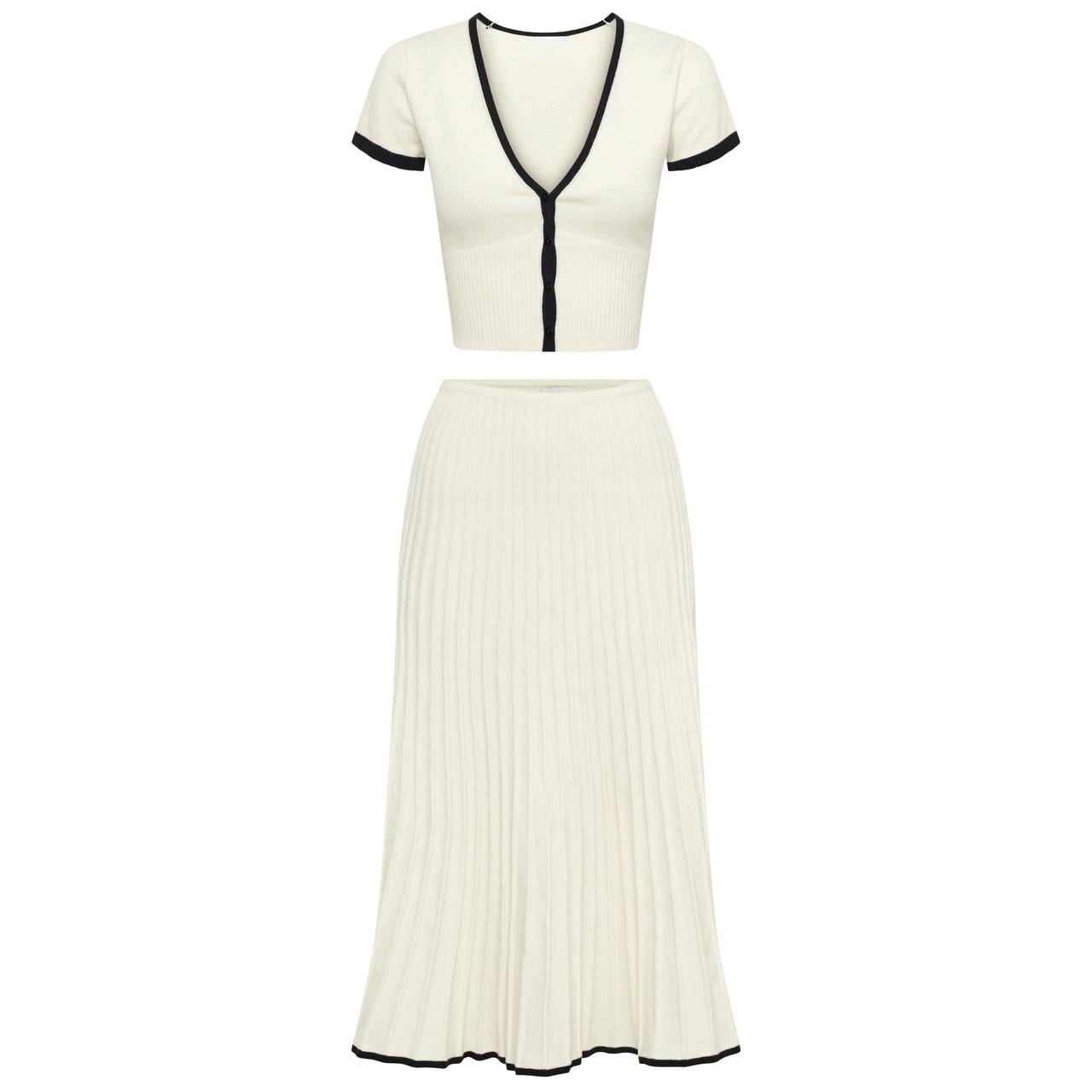 JOLENE Knit Top And Midi Skirt Set