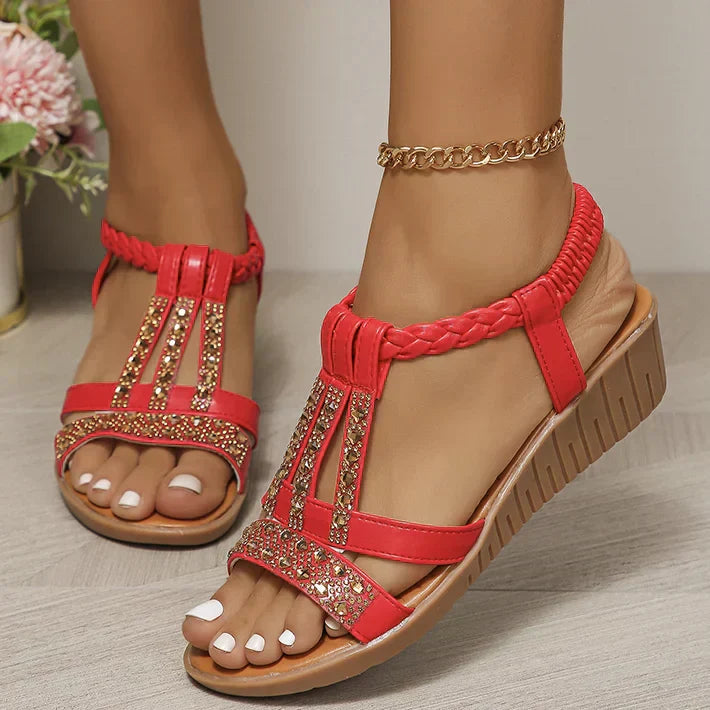 🔥Top1 Best Seller 2025🔥Women's  Summer 2025 Orthopaedic Rhinestone Sandals