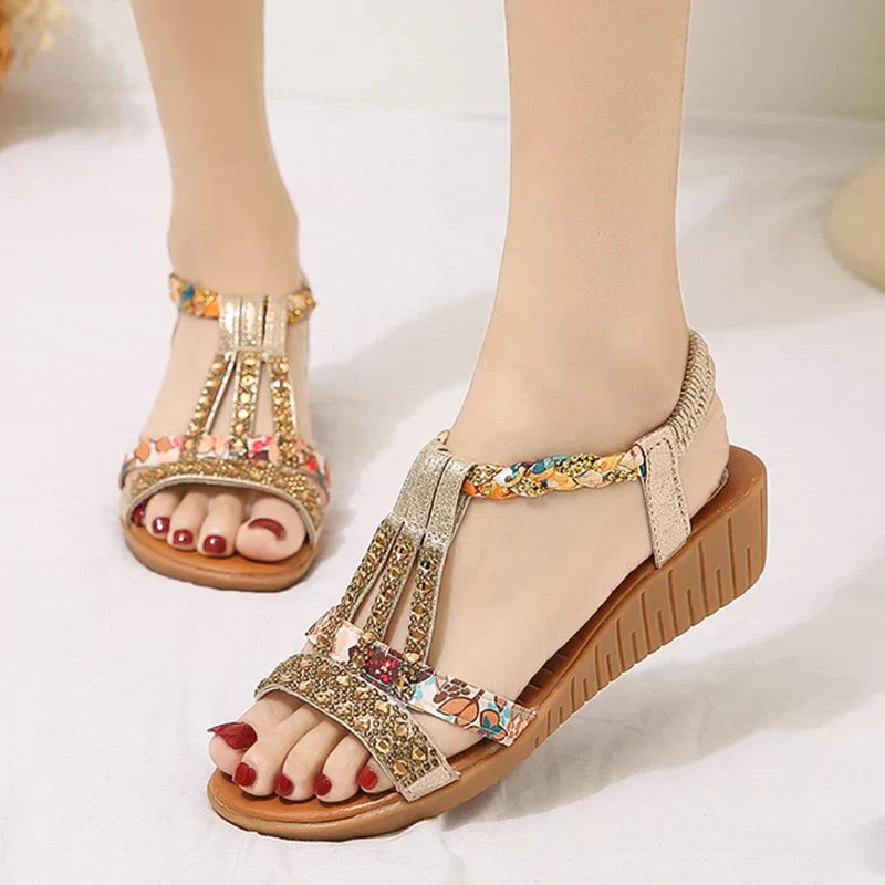 🔥Top1 Best Seller 2025🔥Women's  Summer 2025 Orthopaedic Rhinestone Sandals