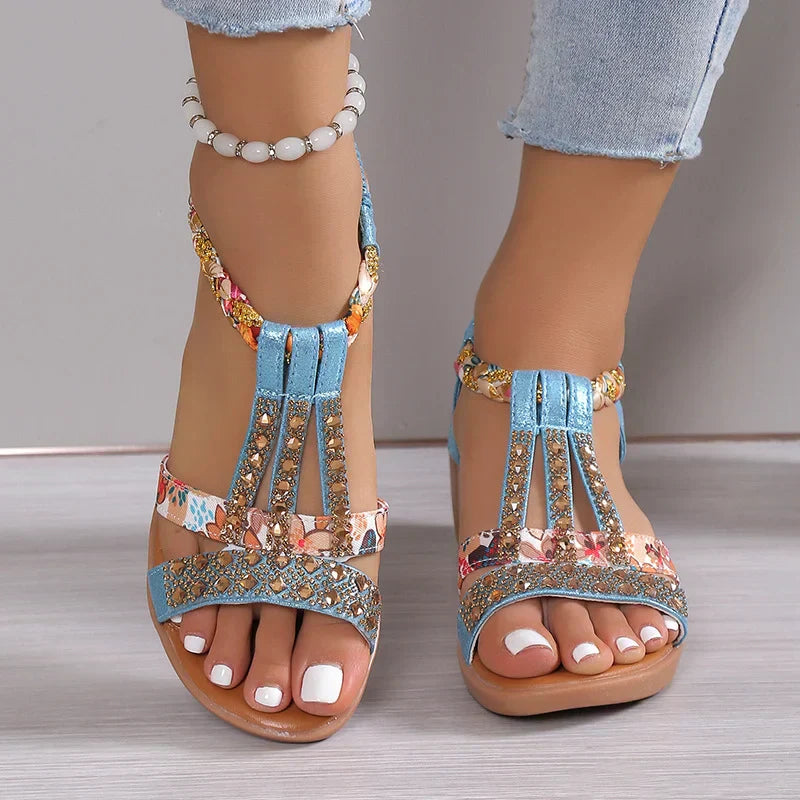 🔥Top1 Best Seller 2025🔥Women's  Summer 2025 Orthopaedic Rhinestone Sandals
