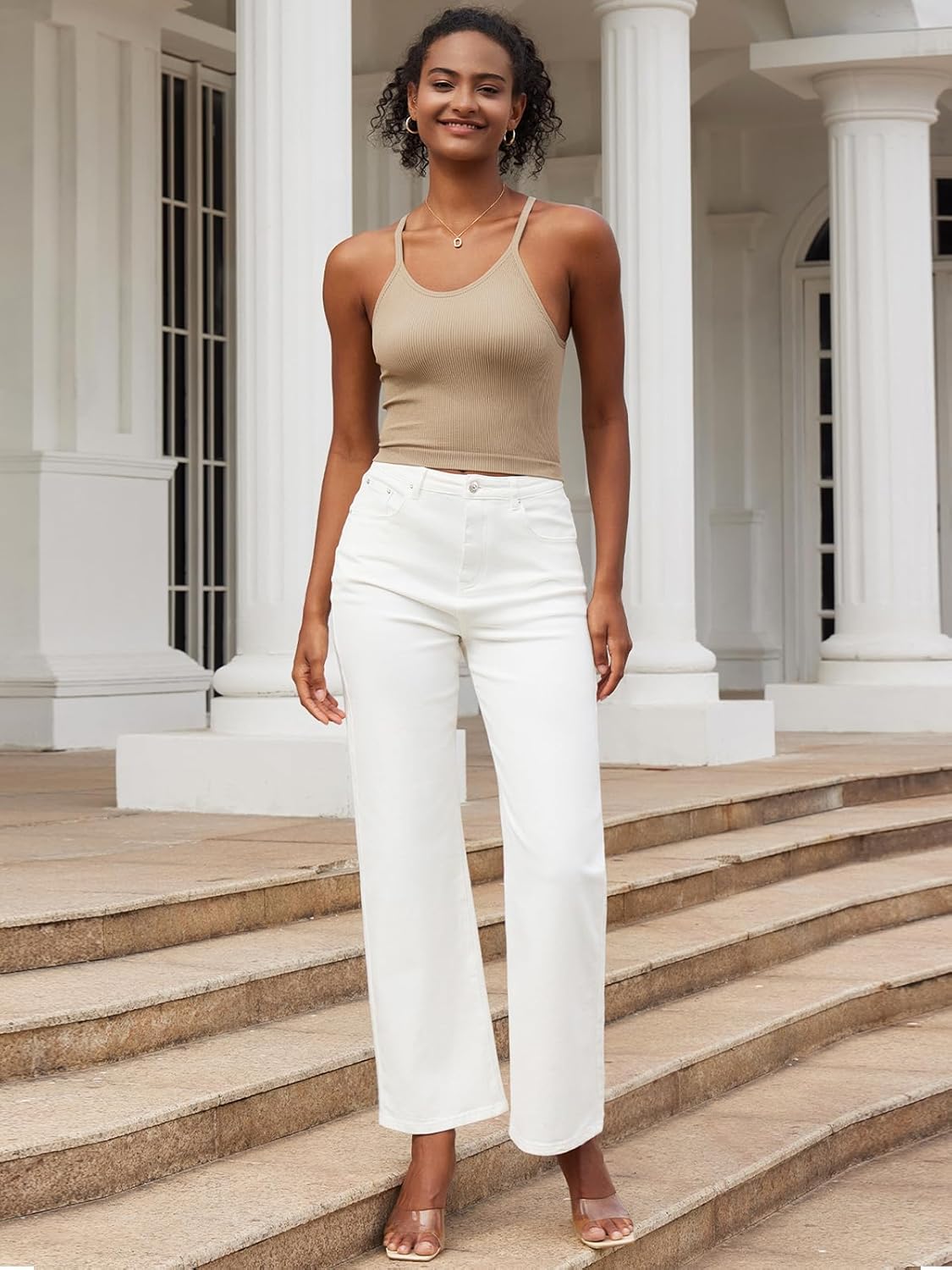 HDLTE Women Wide Leg Jeans High Waist Baggy Jeans Loose Boyfriend Jeans Denim Pants Y2K