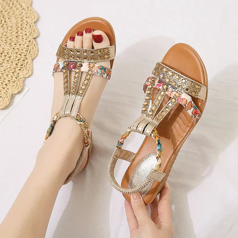 🔥Top1 Best Seller 2025🔥Women's  Summer 2025 Orthopaedic Rhinestone Sandals