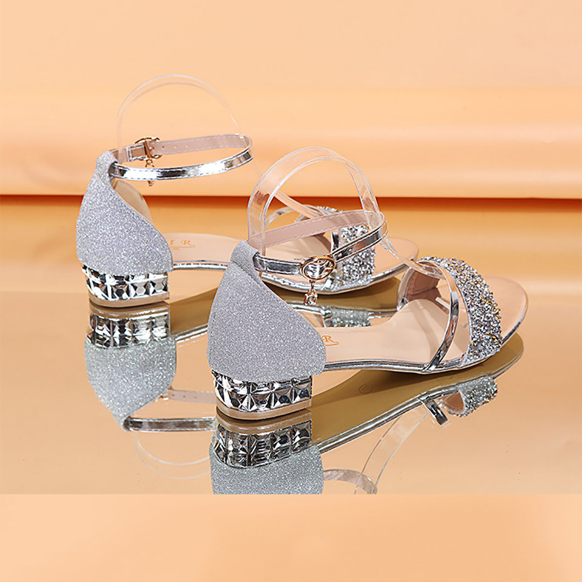 🔥Last Day 69% OFF🔥Stywe Women Summer 2025 Round-toe Rhinestone Peep-toe Sandals