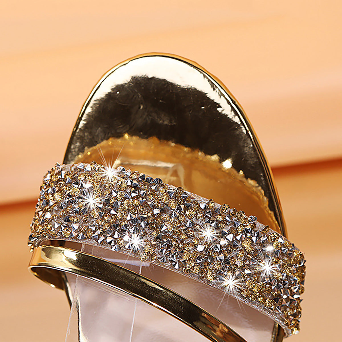 🔥Last Day 69% OFF🔥Stywe Women Summer 2025 Round-toe Rhinestone Peep-toe Sandals