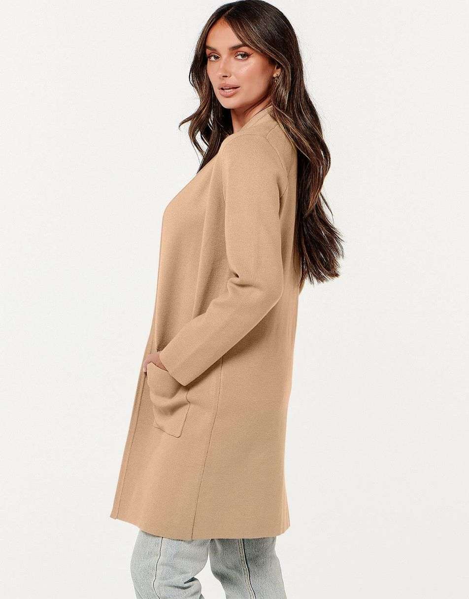 ANRABESS Cardigan Sweater for Women Casual 2023 Fall Winter Fashion Coat Long Sleeve Open Front Knit Coatigan Clothes