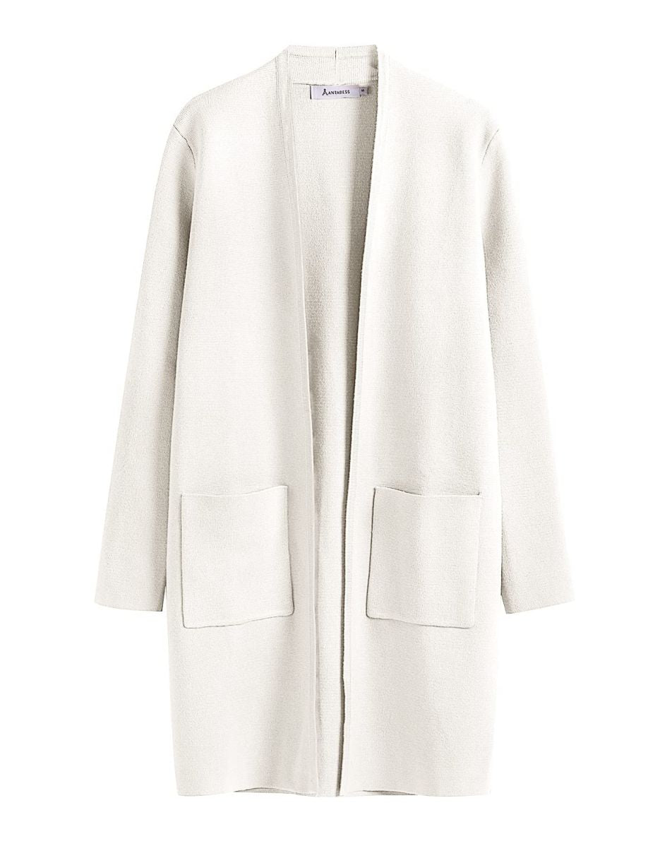 ANRABESS Cardigan Sweater for Women Casual 2023 Fall Winter Fashion Coat Long Sleeve Open Front Knit Coatigan Clothes