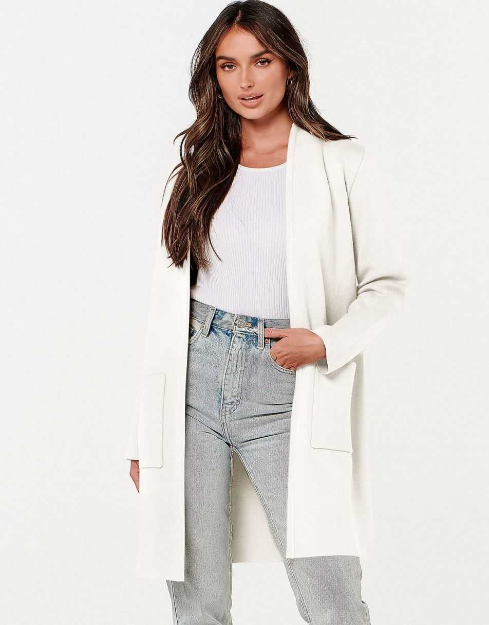 ANRABESS Cardigan Sweater for Women Casual 2023 Fall Winter Fashion Coat Long Sleeve Open Front Knit Coatigan Clothes