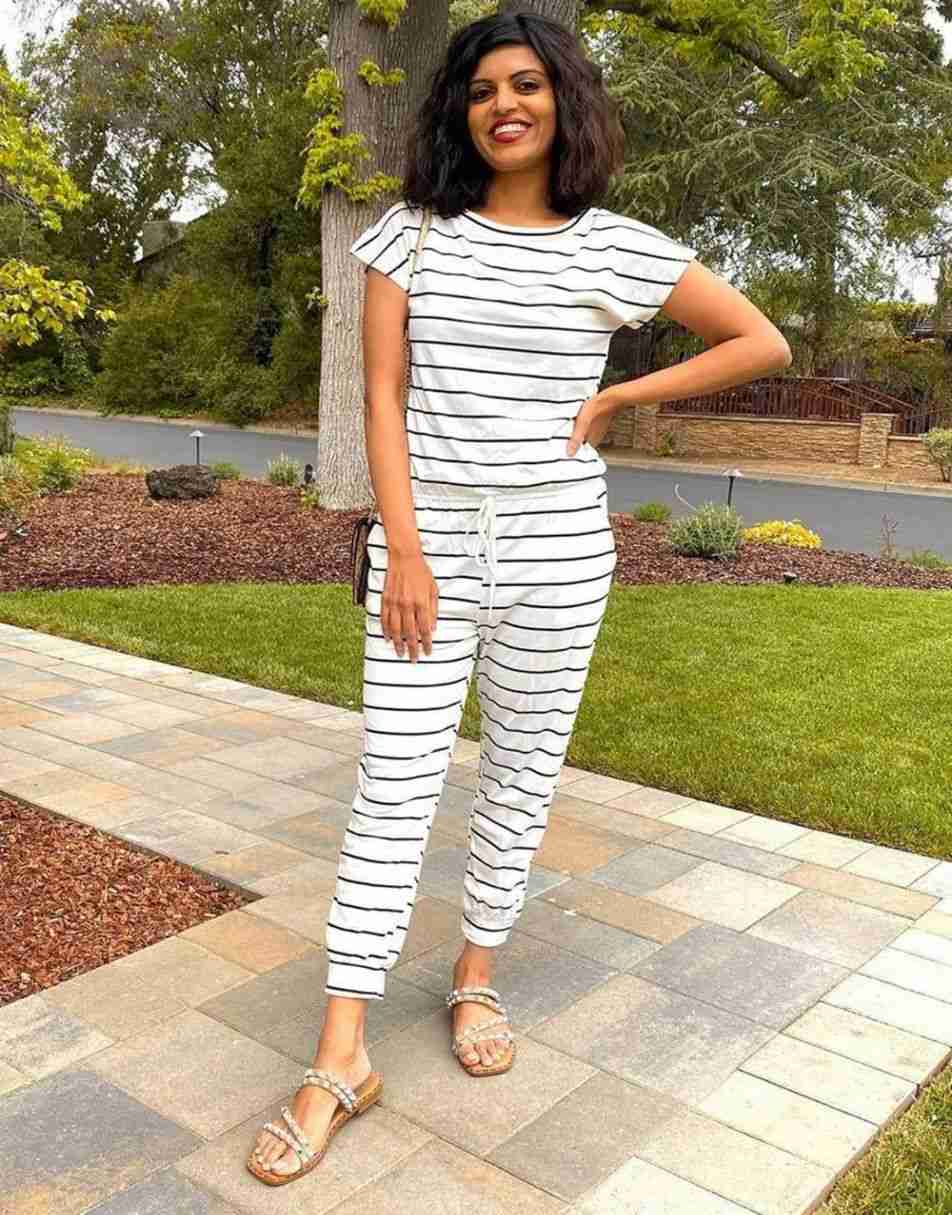 ANRABESS Casual Off Shoulder Elastic Waist Stretchy Long Romper Jumpsuit