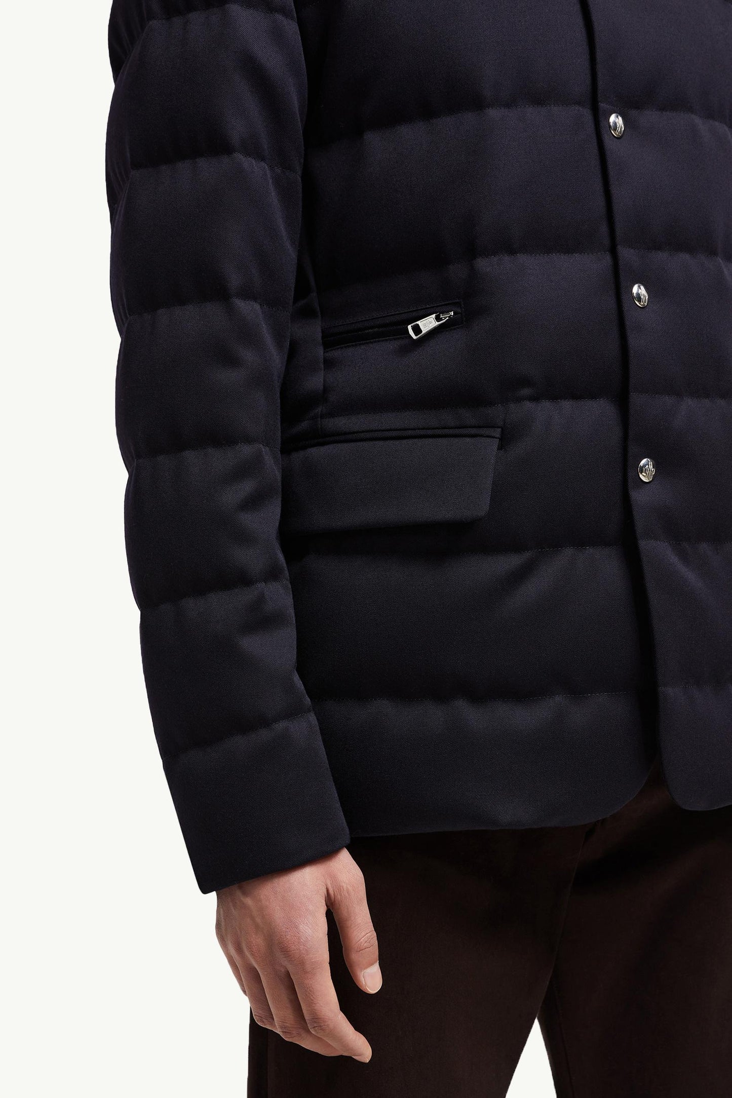 Bess Hooded Wool Short Down Jacket