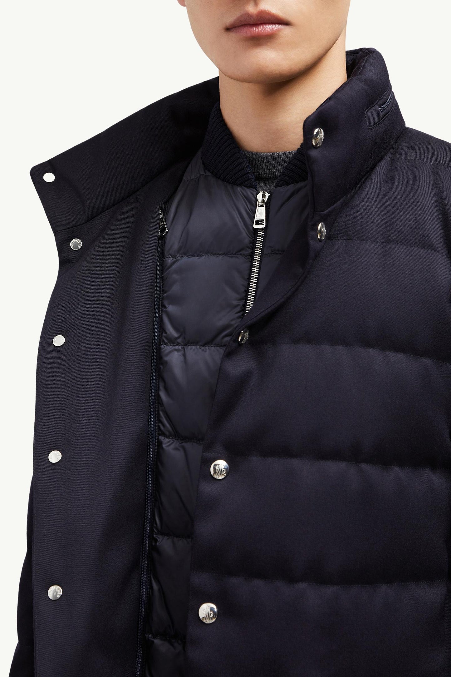 Bess Hooded Wool Short Down Jacket