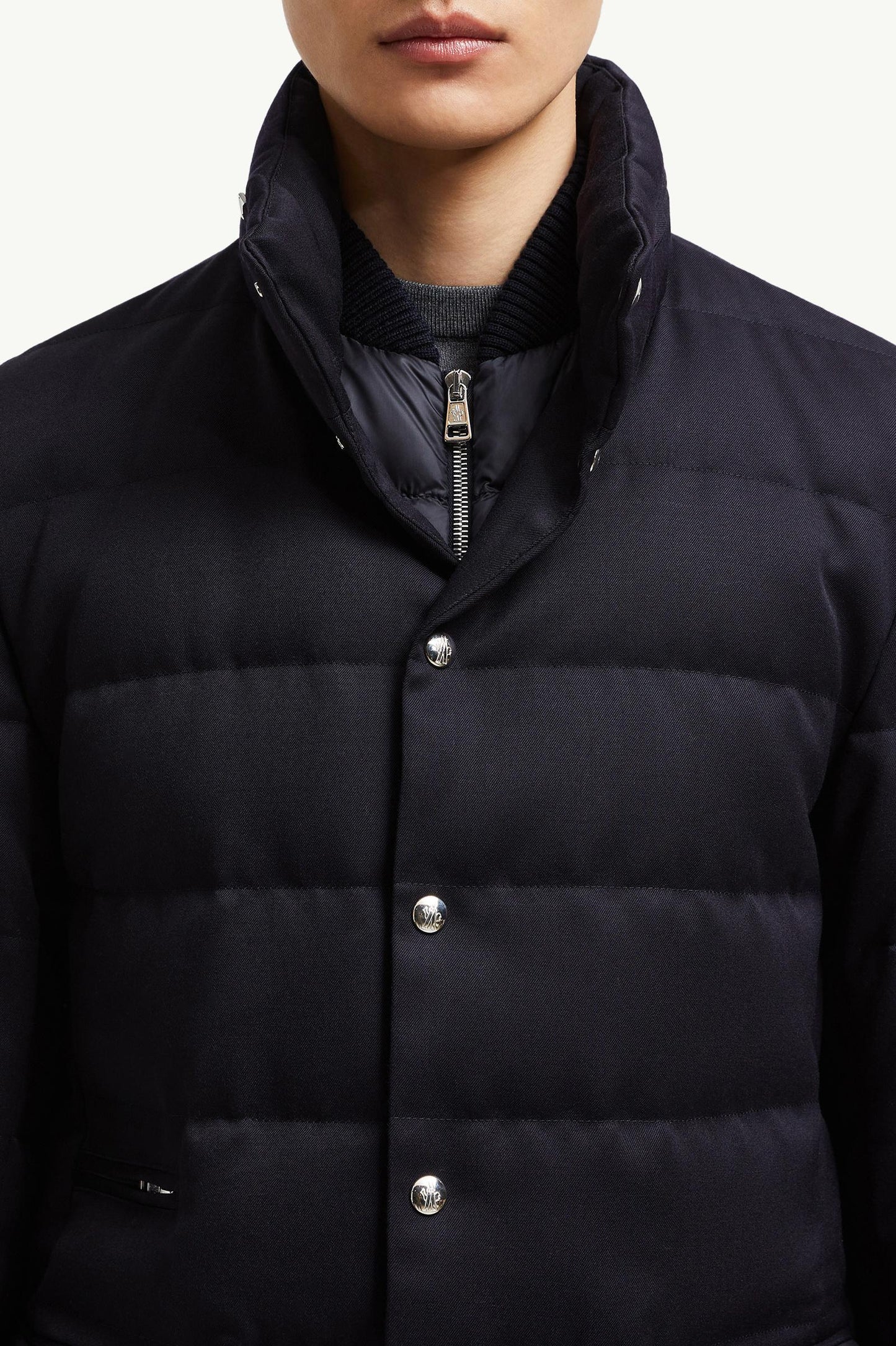 Bess Hooded Wool Short Down Jacket