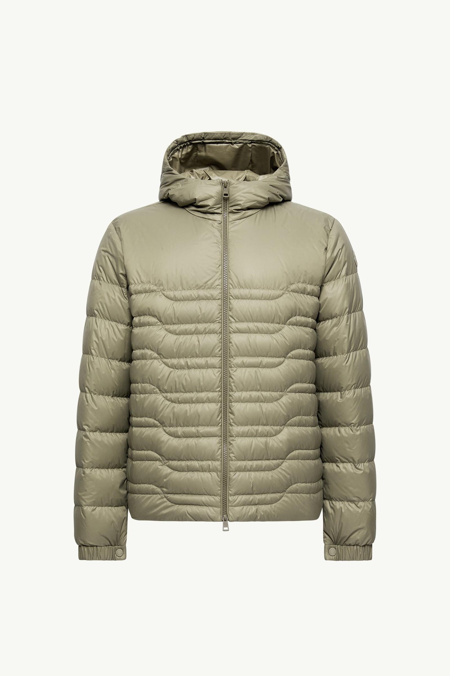 Aleso Hooded Geometric-Quilted Short Down Jacket