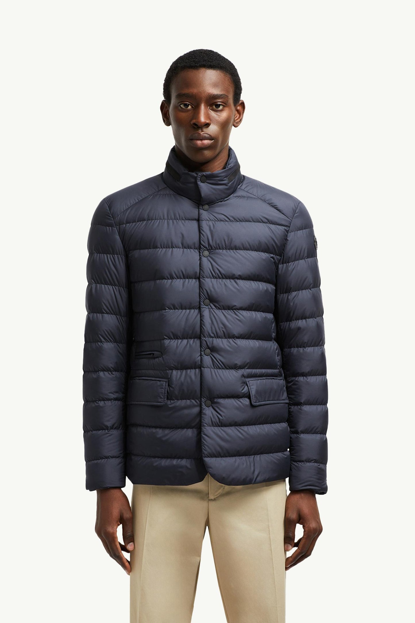 Carrelet Leather-Trimmed Down Blazer