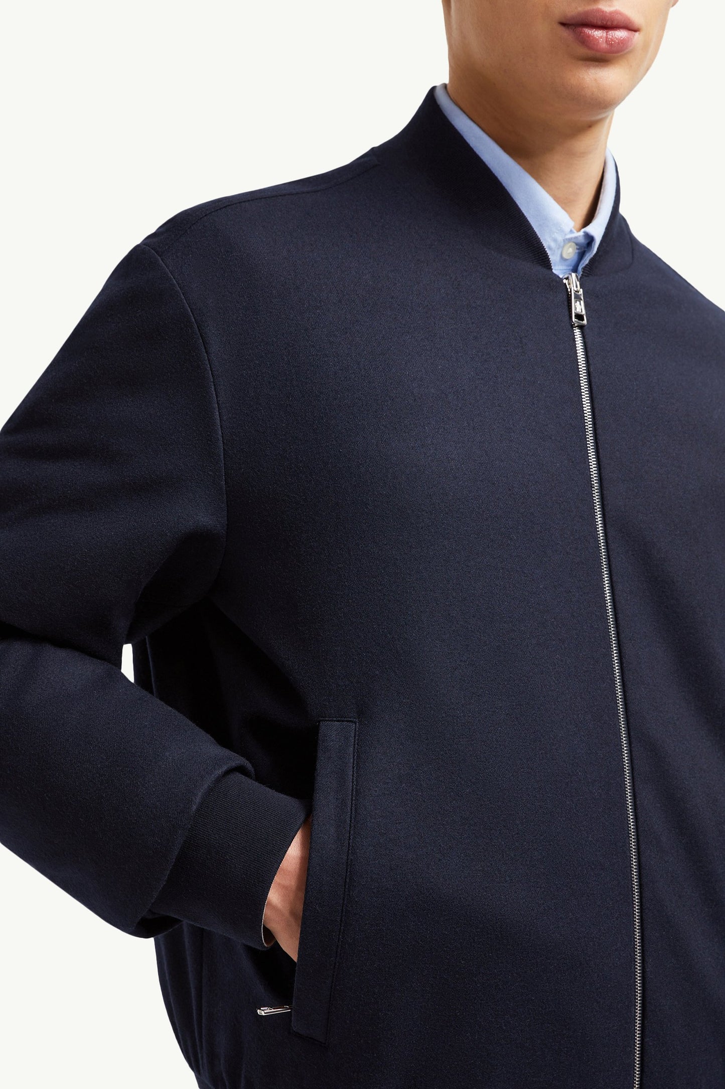 Villerest Reversible Cashmere Blend Down Bomber Jacket?