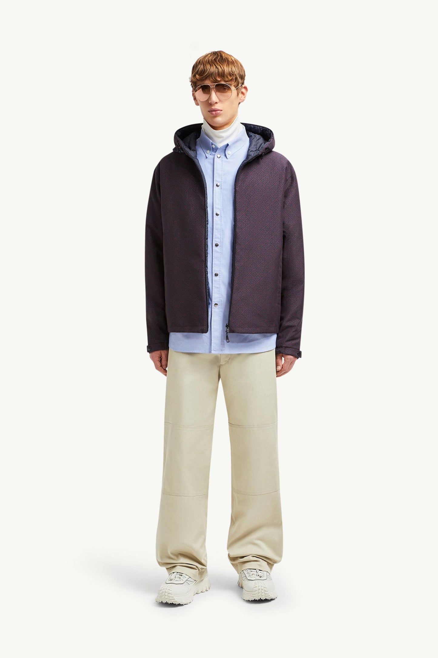 Monogram Guery Reversible Hooded Short Down Jacket