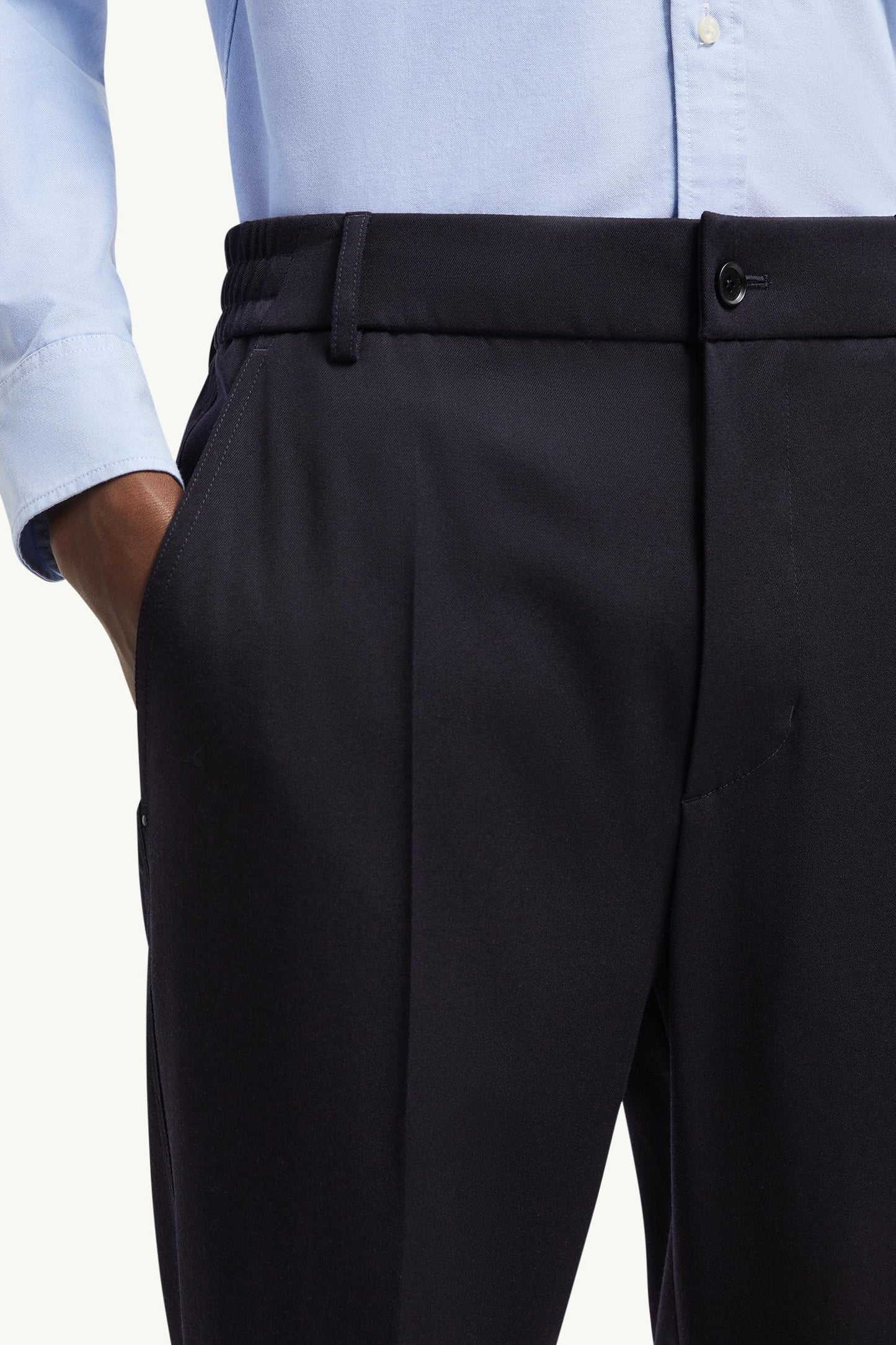 Wool Gabardine Tailored Trousers