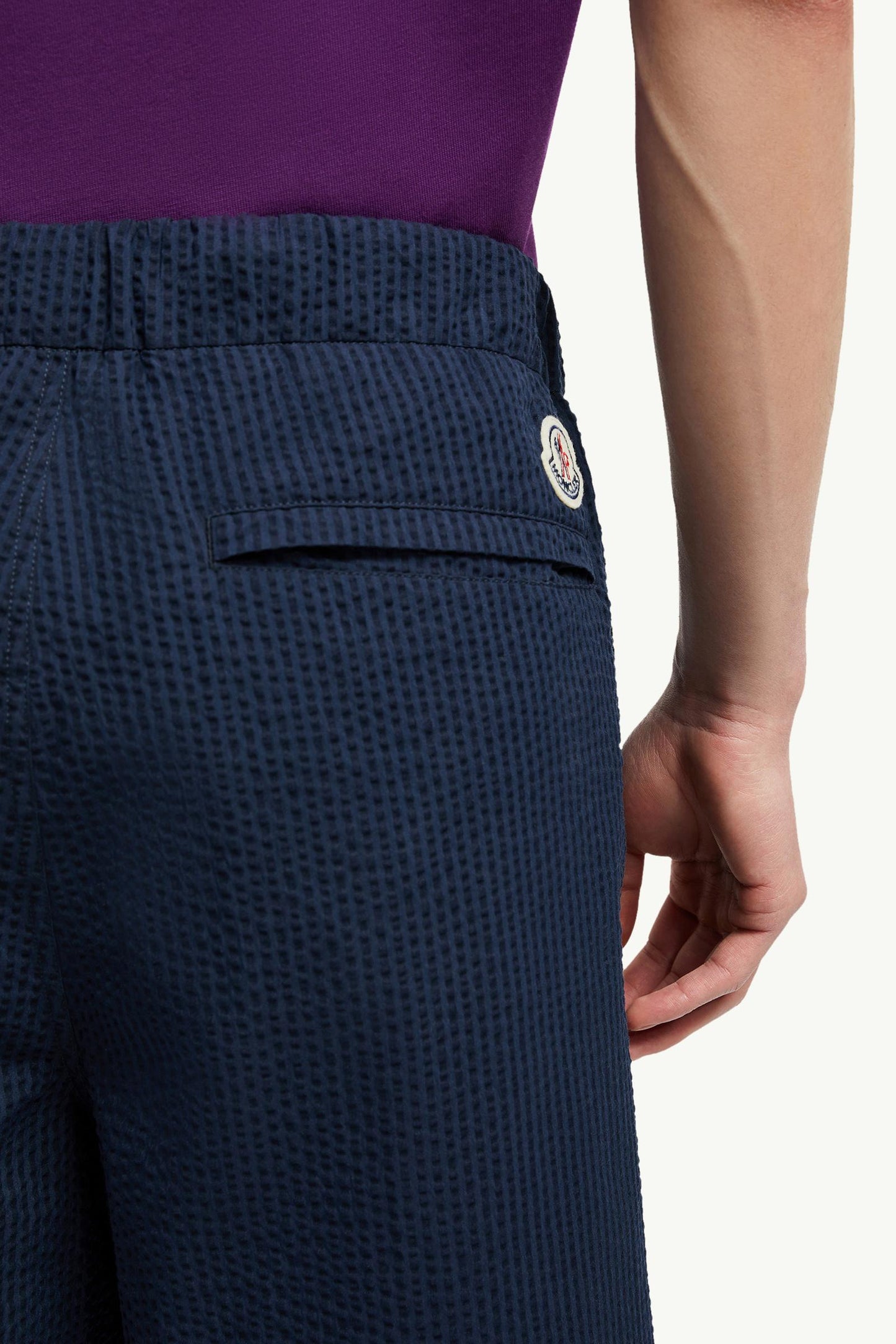 Belted Seersucker Trousers