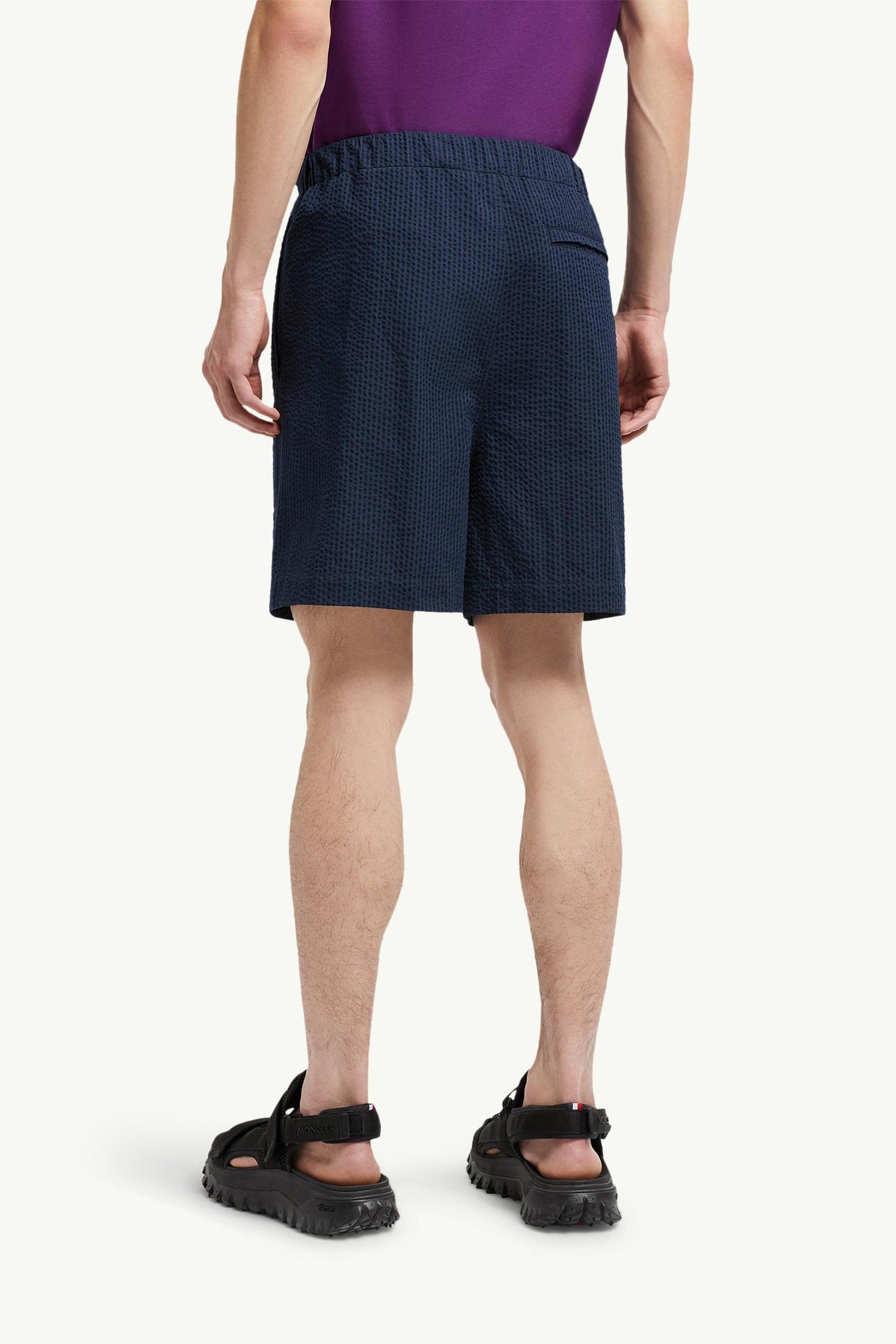 Belted Seersucker Shorts