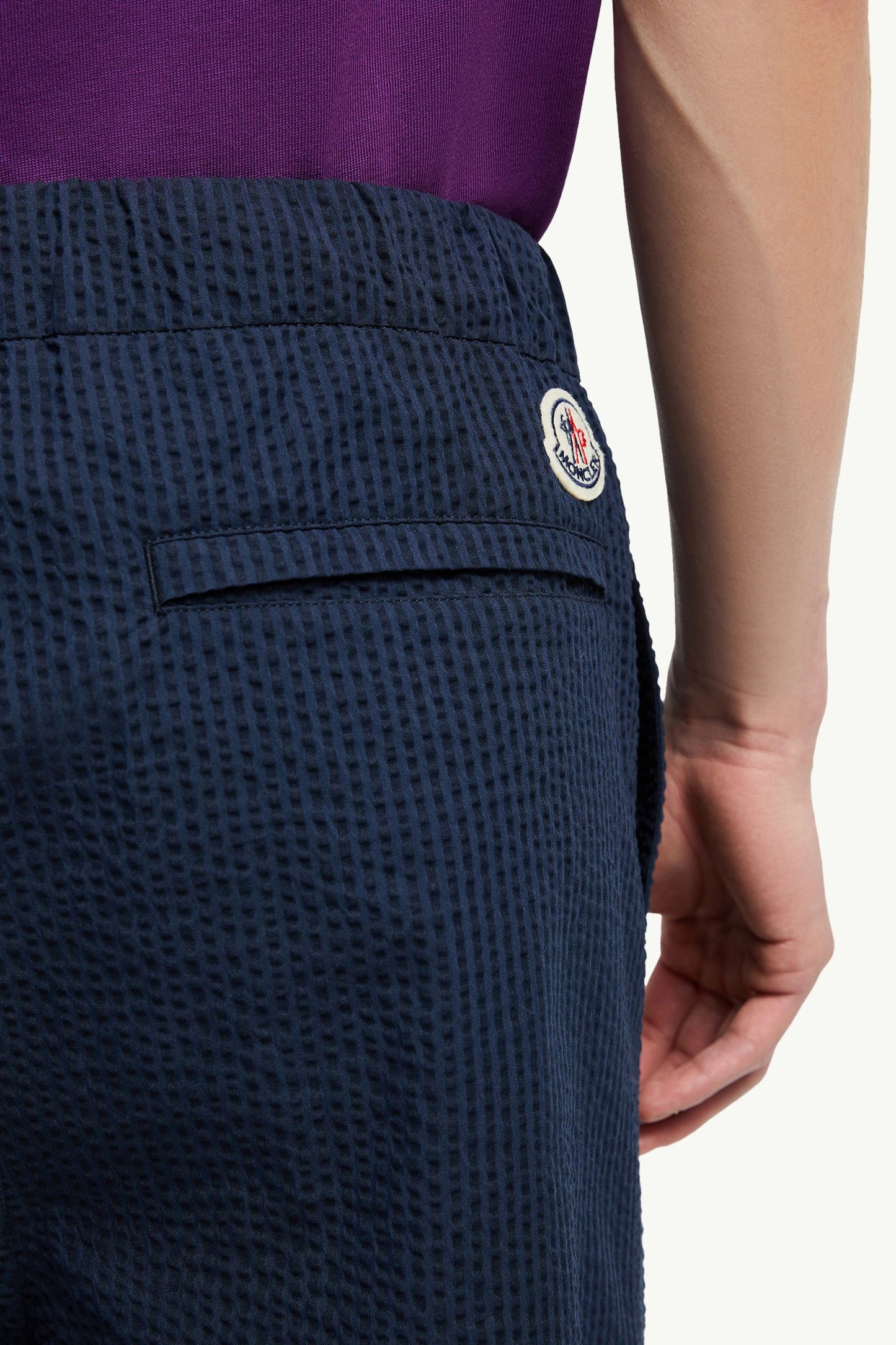 Belted Seersucker Shorts