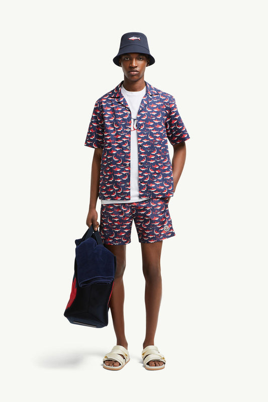 Shark Print Swim Shorts