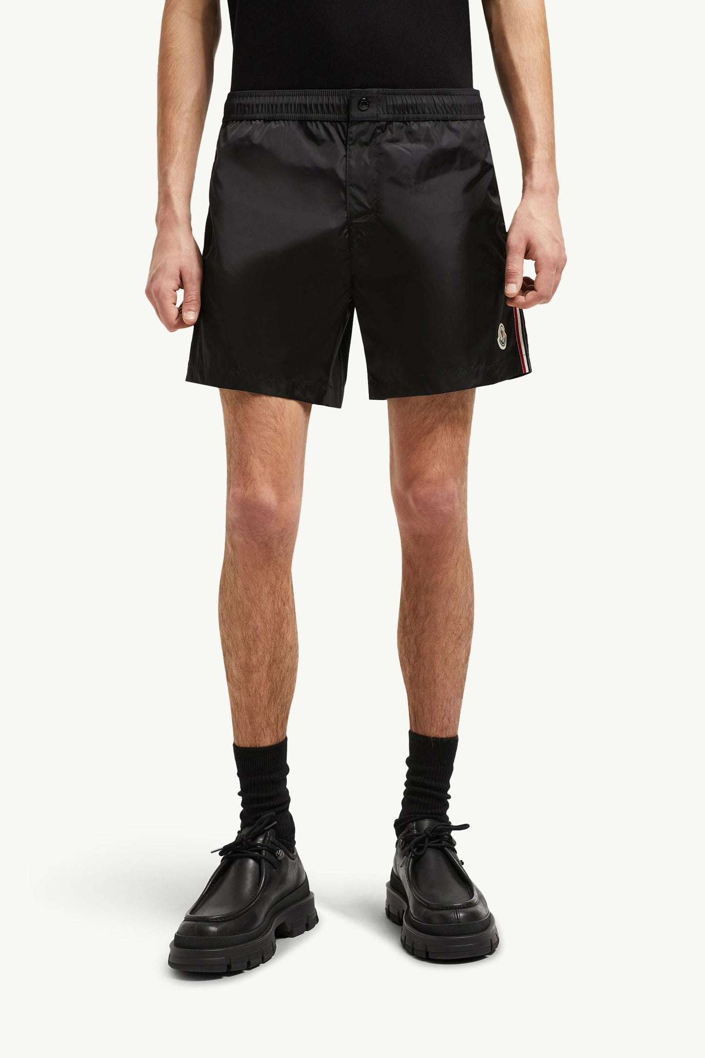 Tricolour-Trimmed Swim Shorts