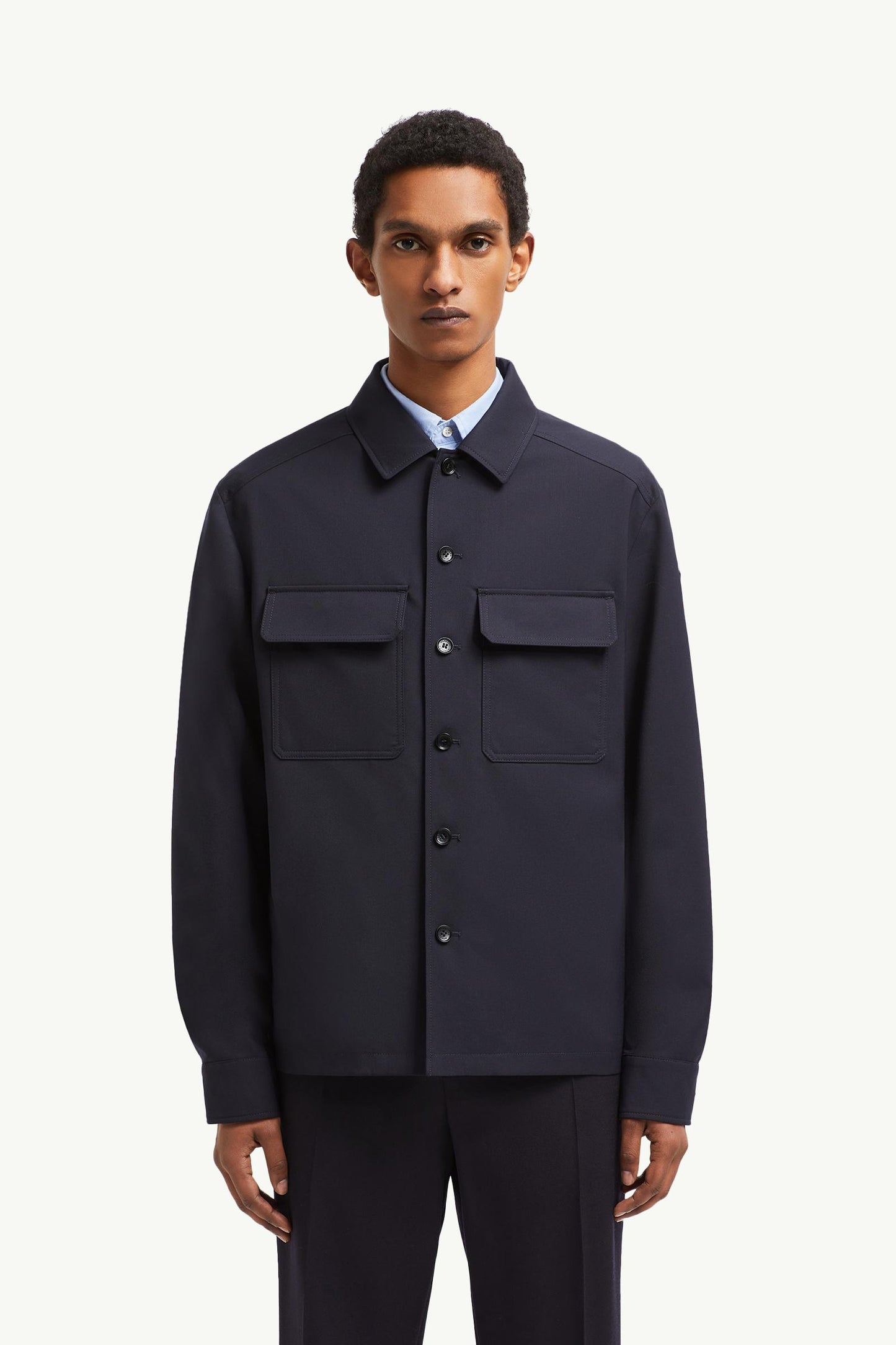 Wool Gabardine Long Sleeve Shirt