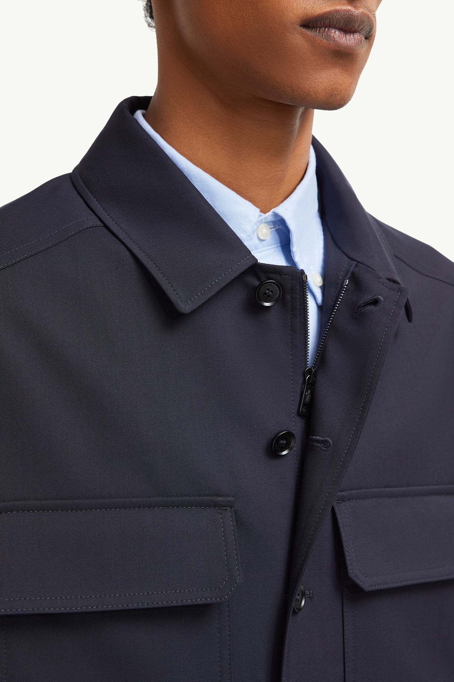 Wool Gabardine Long Sleeve Shirt