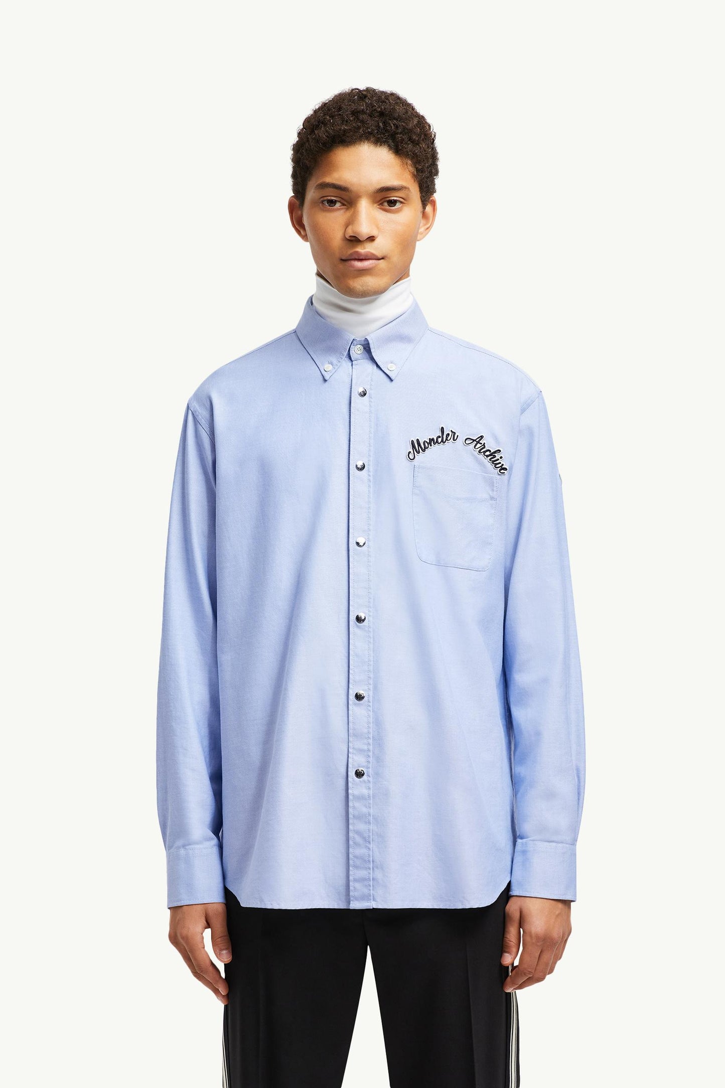 Embroidered Logo Oxford Cotton Shirt