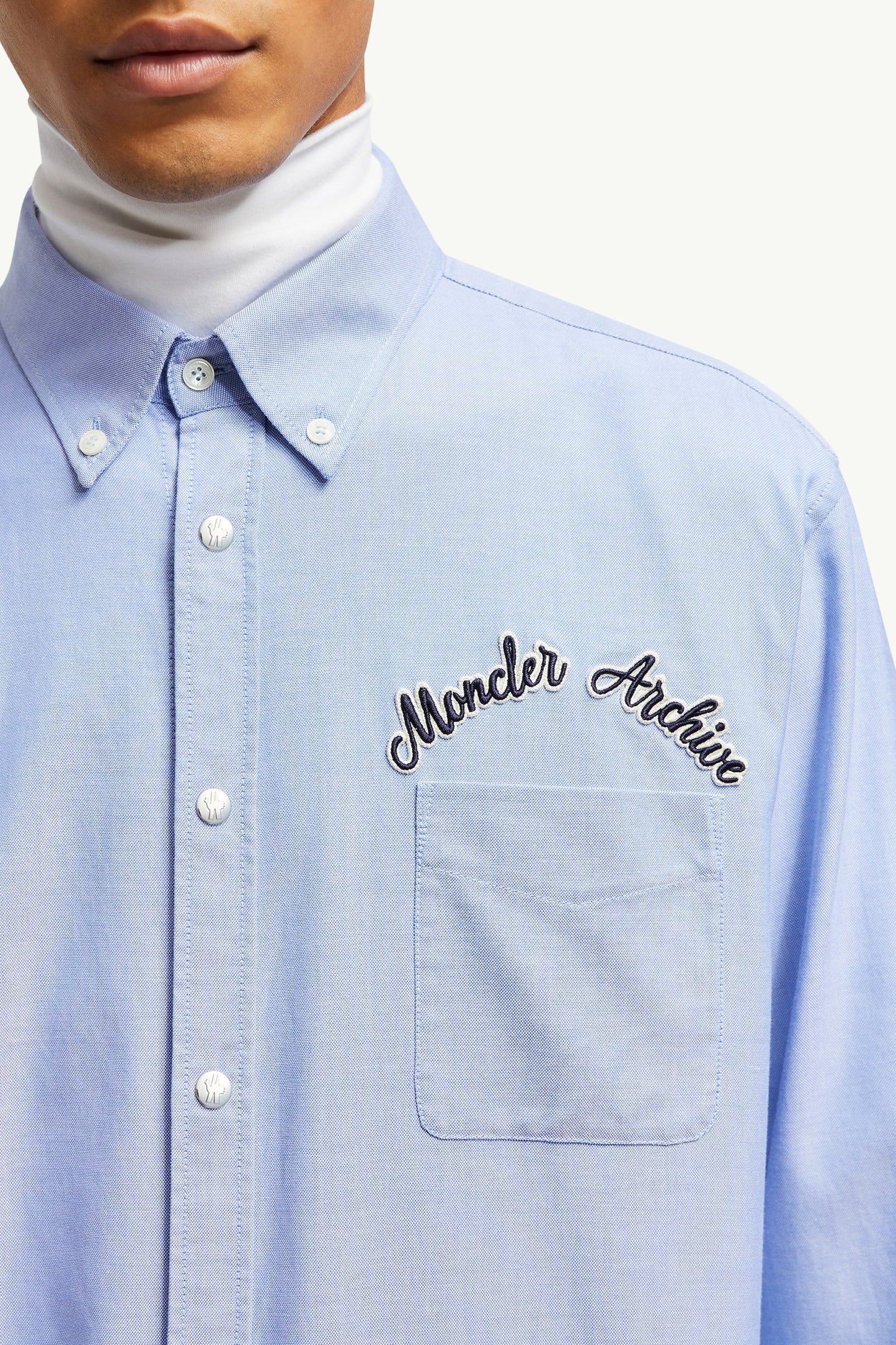 Embroidered Logo Oxford Cotton Shirt