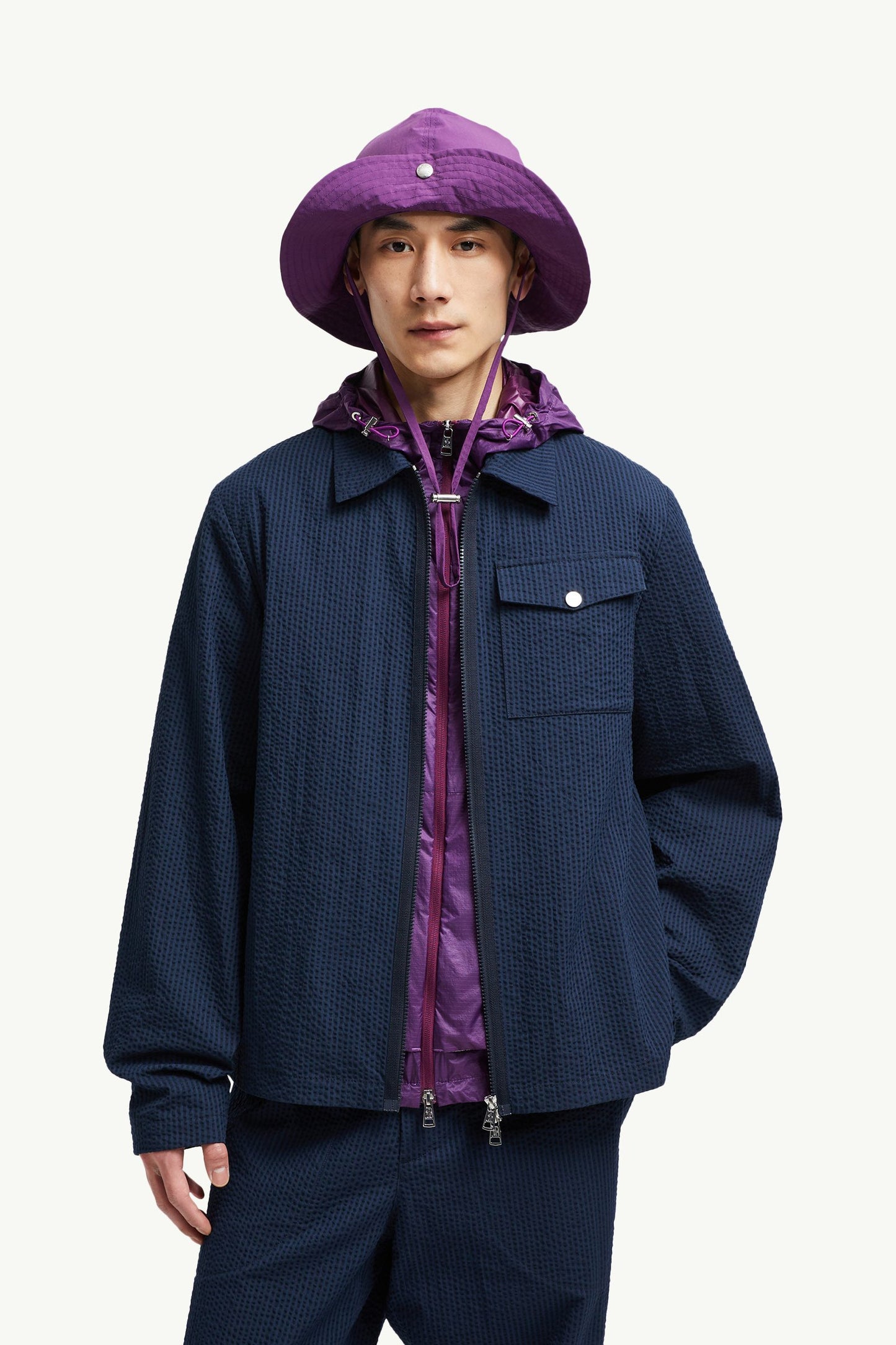 Seersucker Shirt Jacket