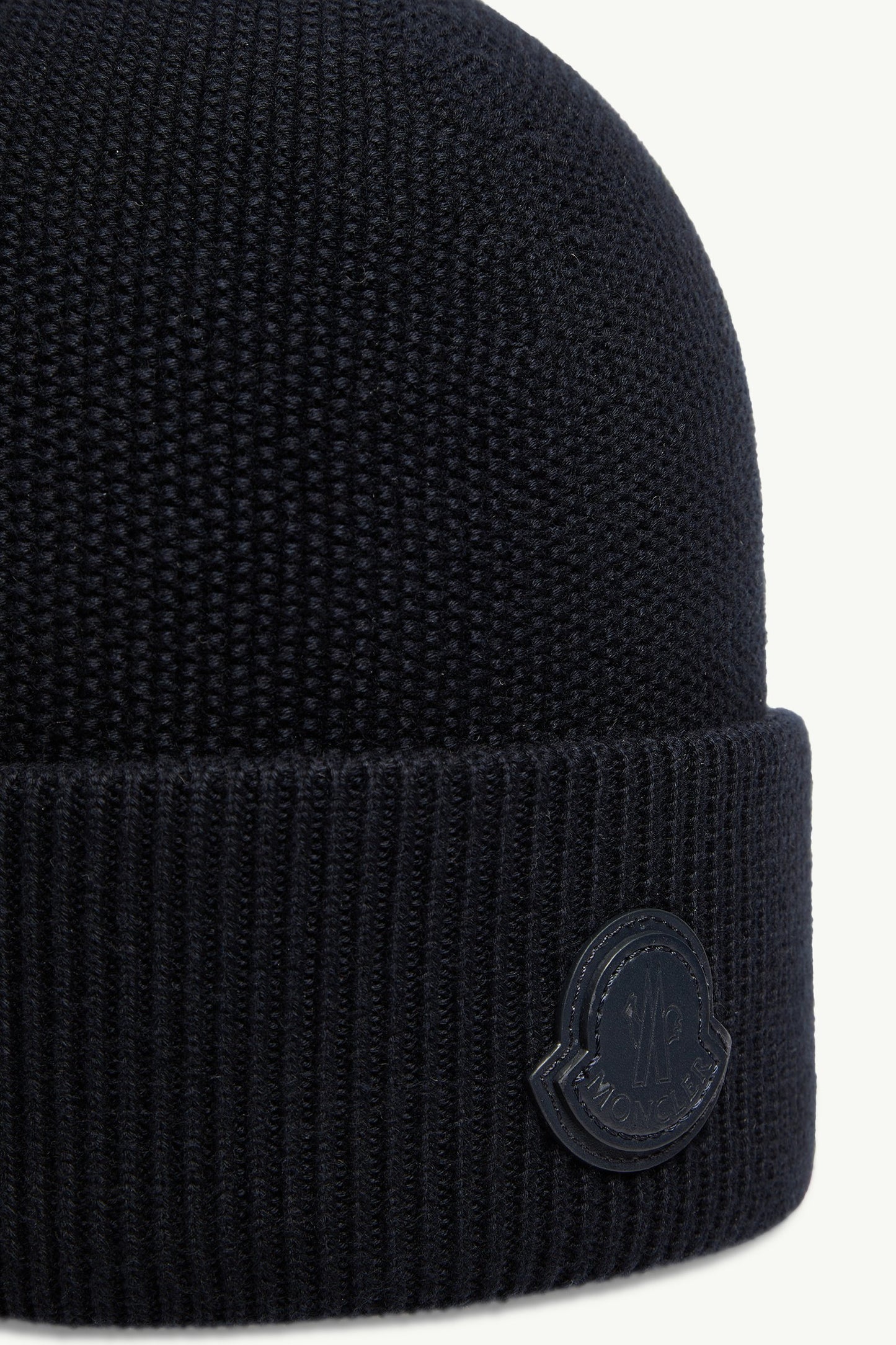 Leather Logo Cotton & Cashmere Beanie