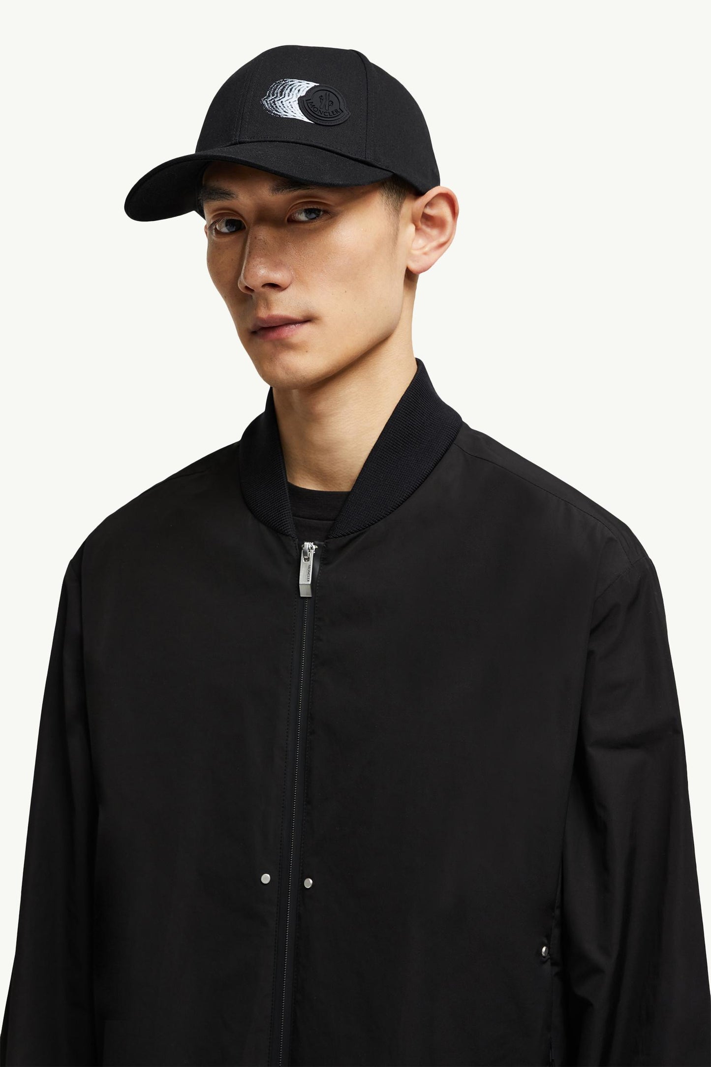 Faded Logo Motif Gabardine Baseball Cap