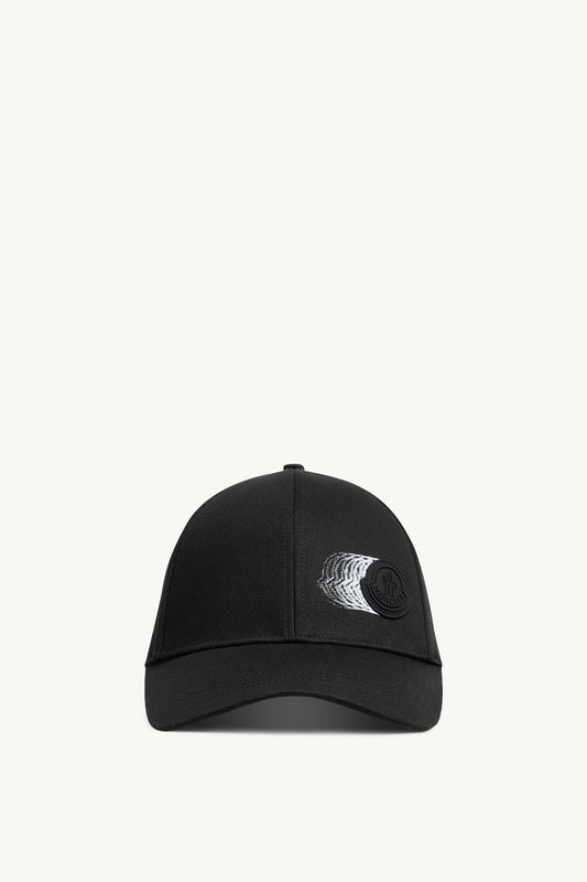 Faded Logo Motif Gabardine Baseball Cap