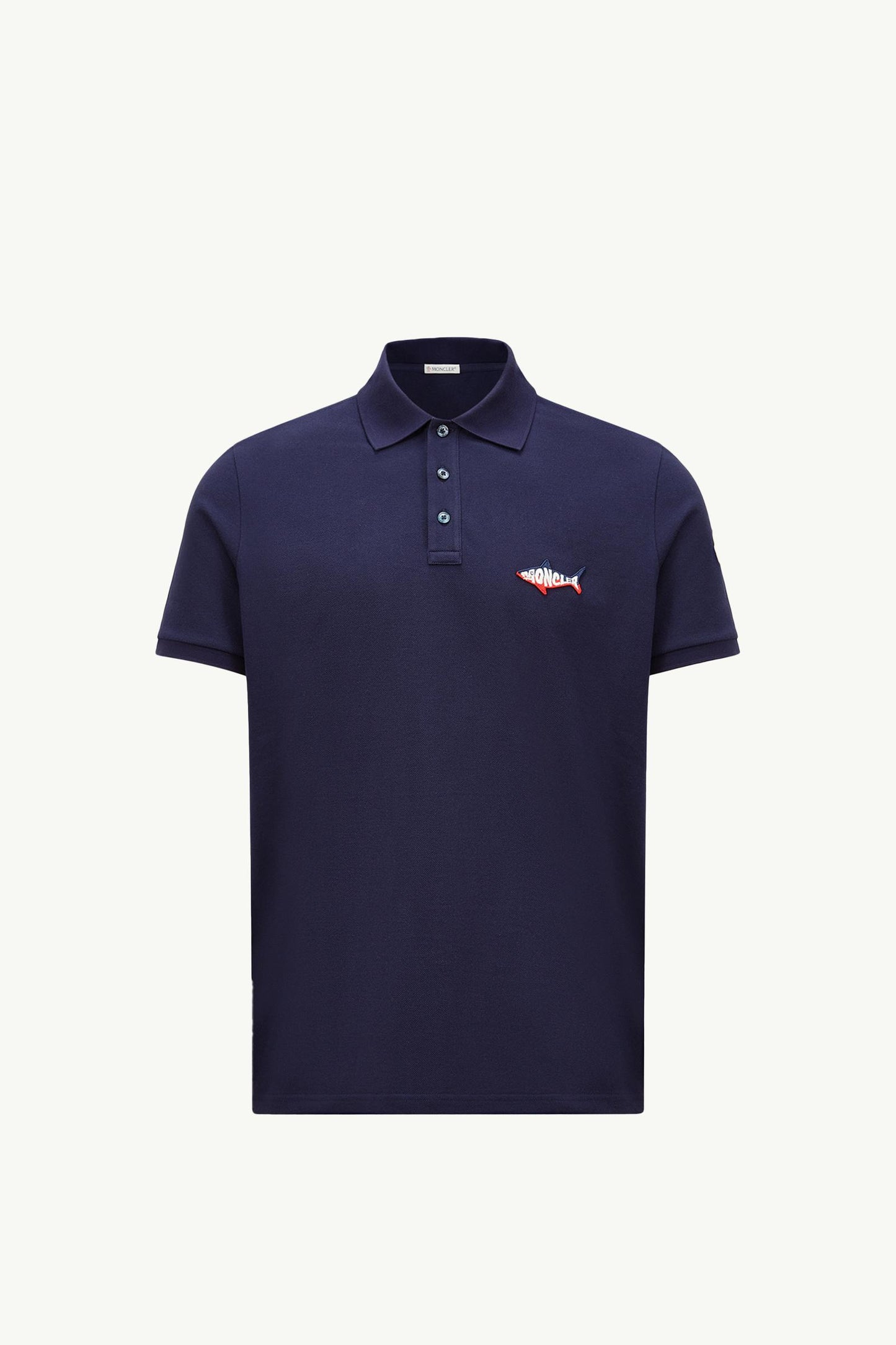 Shark Patch Cotton Piquet Polo Shirt