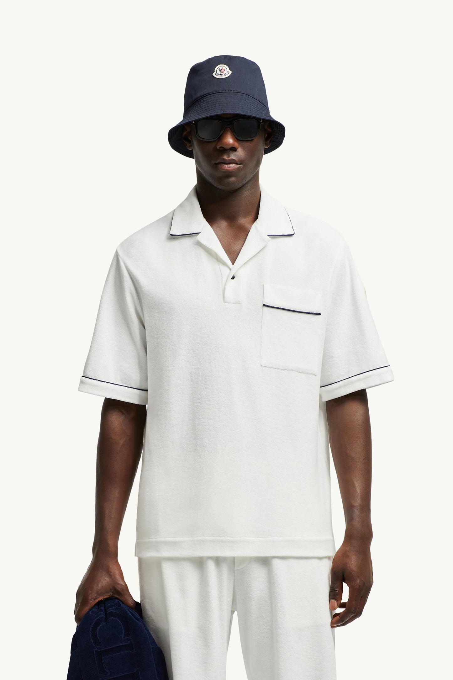 Cotton Terry Cloth Polo Shirt